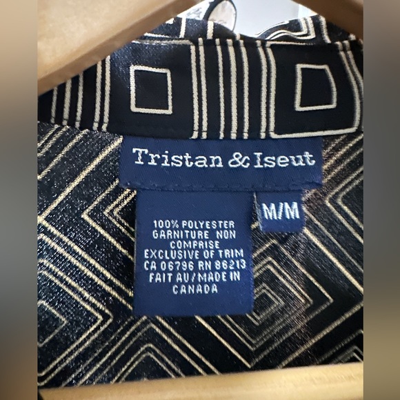 Tristan Black and Taupe Geometric Dress - Picture 4 of 6